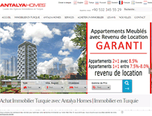 Tablet Screenshot of antalyahomes.fr