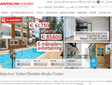 Tablet Screenshot of antalyahomes.se